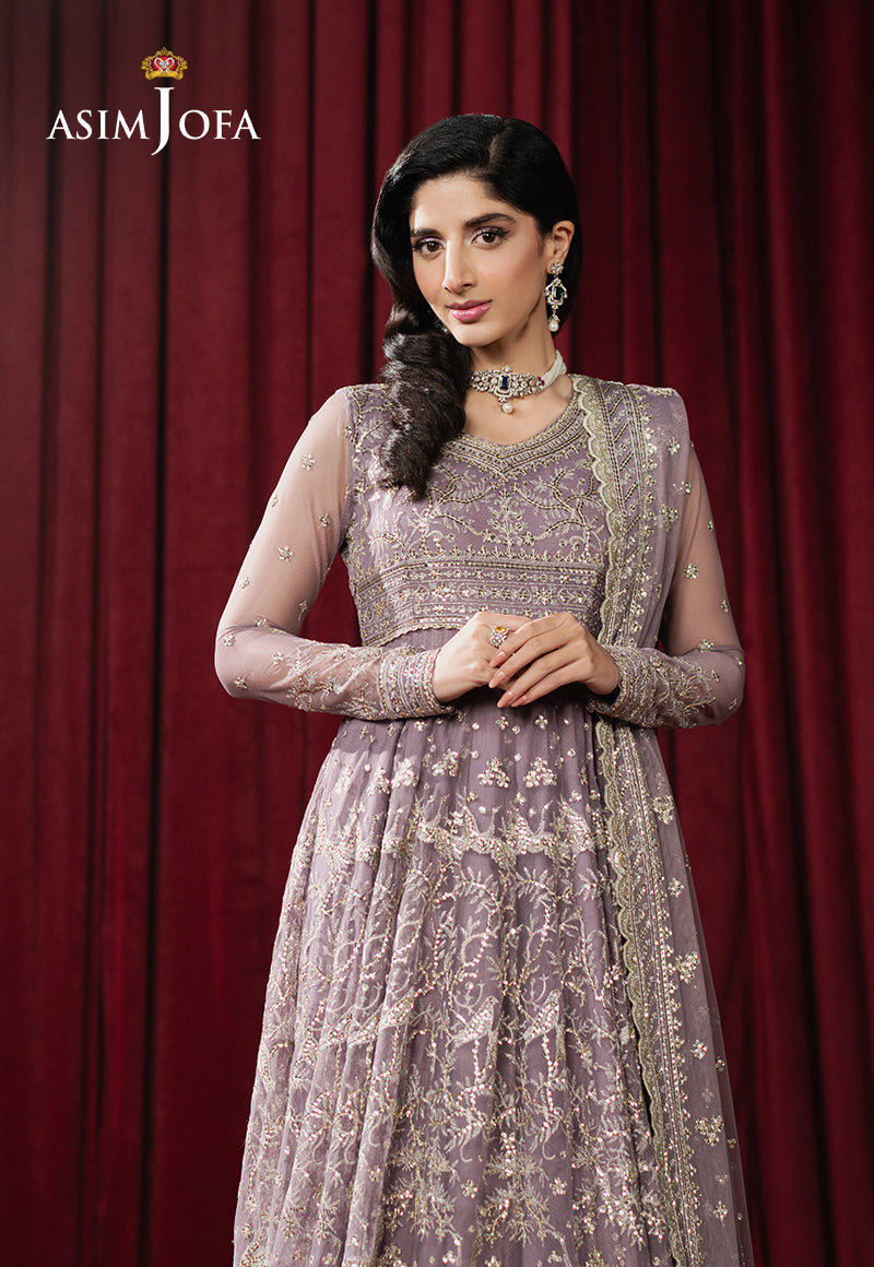 Asim Jofa | Premium Festive | AJPF-34 XL Lilac Net