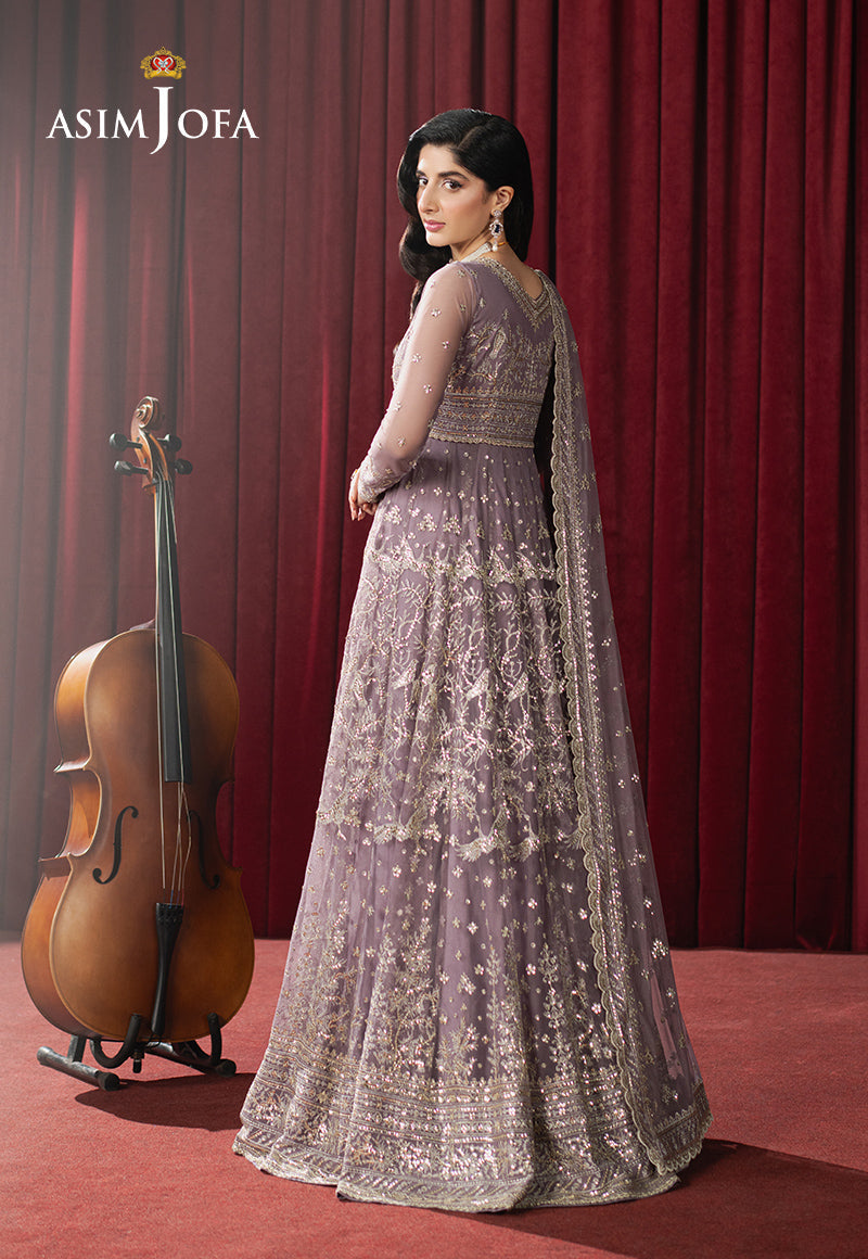 Asim Jofa | Premium Festive | AJPF-34 Custom Size Lilac Net