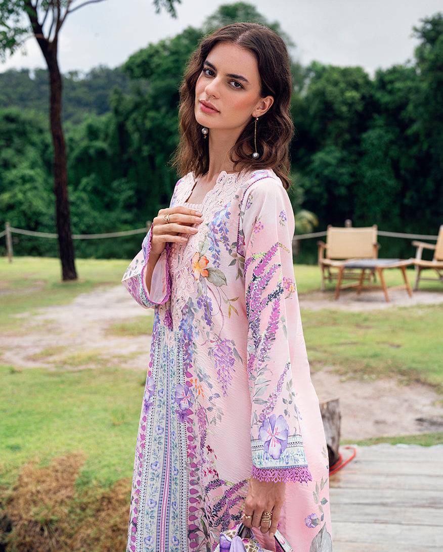 Roheenaz | Garden Veal Printed Lawn 25 |Lilac Dust - Pakistani Designer Dress - by Roheenaz | Type: Ladies Clothes - 100% Original at Saira Sultan