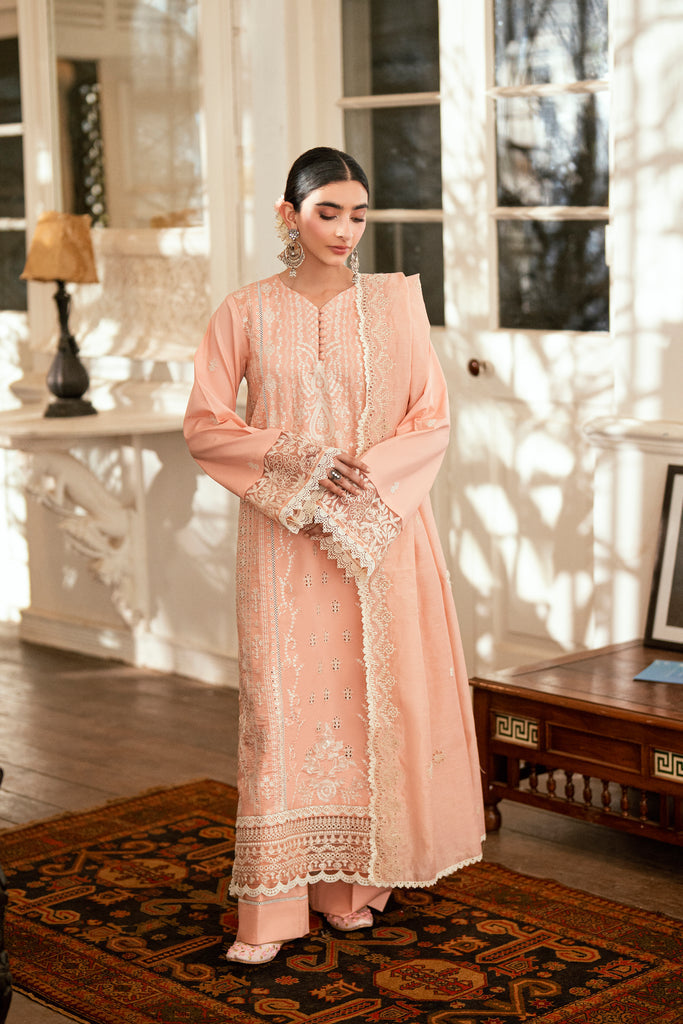 Florent | Eid Edits Luxury Lawn | FEE-10 XS Peach Pink Lawn