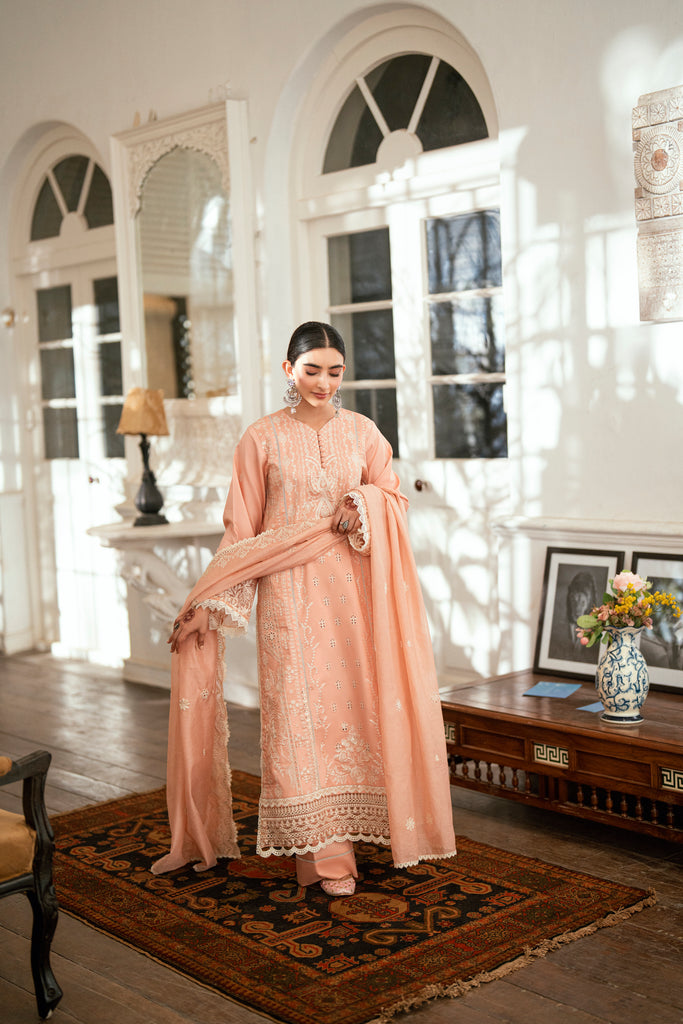 Florent | Eid Edits Luxury Lawn | FEE-10 L Peach Pink Lawn