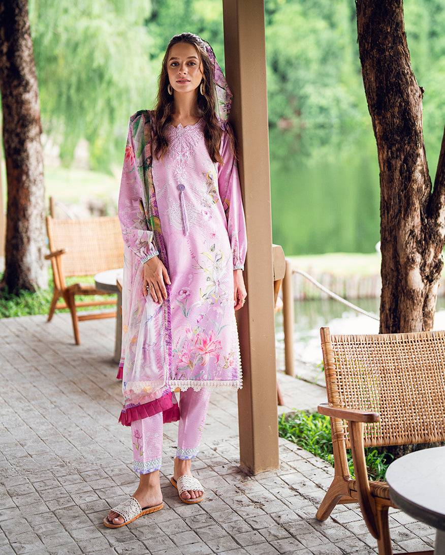 Roheenaz | Garden Veal Printed Lawn 25 | Rosey Daze - Pakistani Designer Dress - by Roheenaz | Type: Ladies Clothes - 100% Original at Saira Sultan