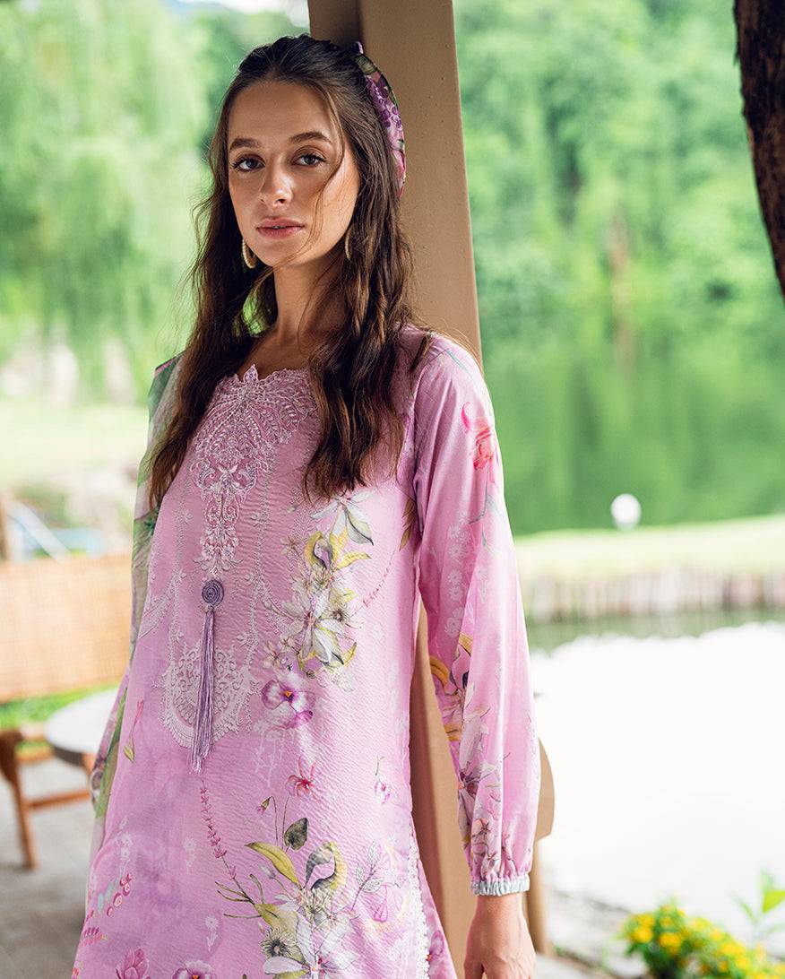 Roheenaz | Garden Veal Printed Lawn 25 | Rosey Daze - Pakistani Designer Dress - by Roheenaz | Type: Ladies Clothes - 100% Original at Saira Sultan