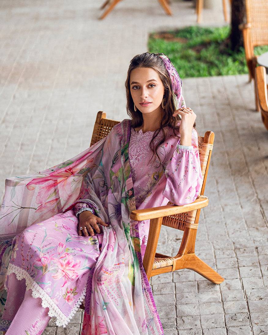 Roheenaz | Garden Veal Printed Lawn 25 | Rosey Daze - Pakistani Designer Dress - by Roheenaz | Type: Ladies Clothes - 100% Original at Saira Sultan