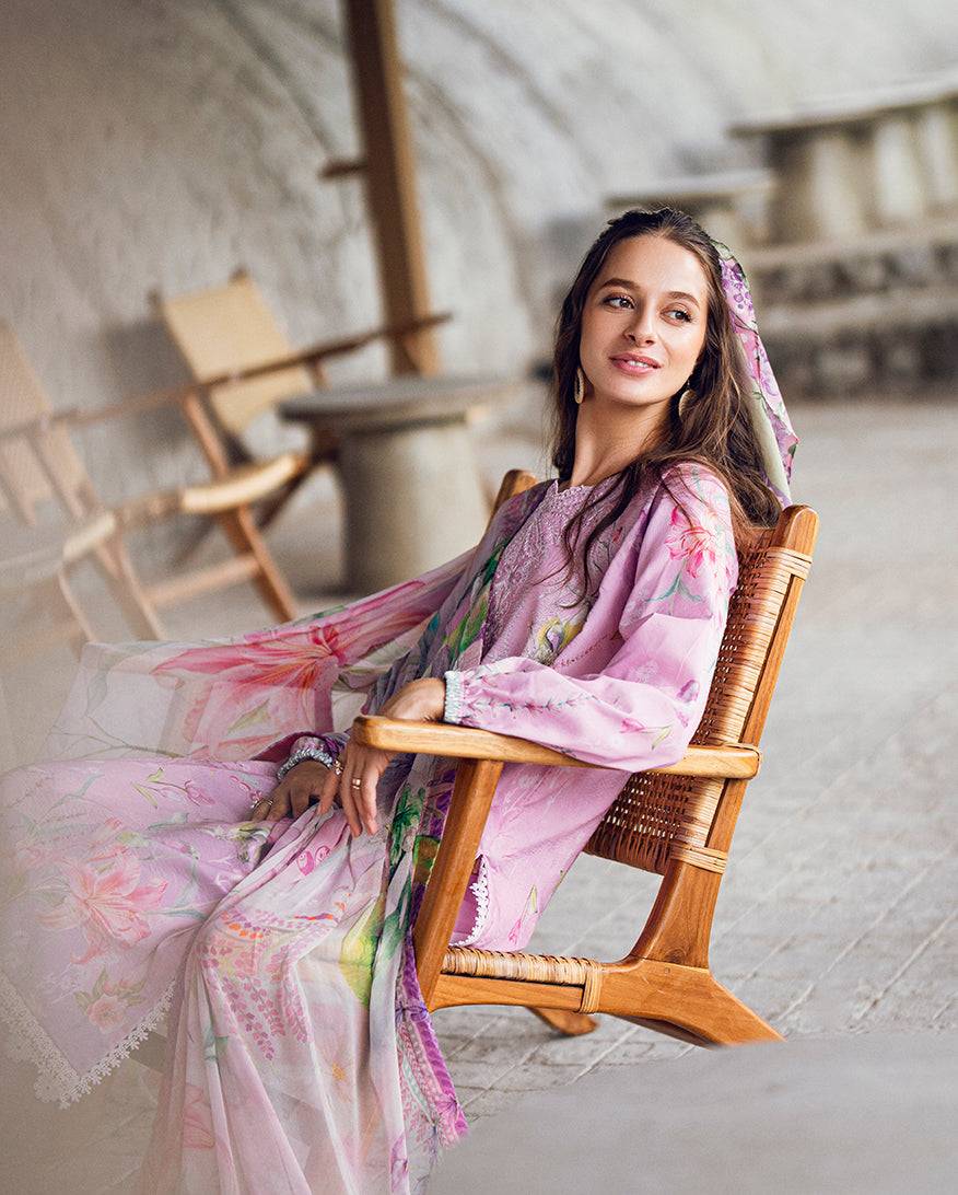 Roheenaz | Garden Veal Printed Lawn 25 | Rosey Daze - Pakistani Designer Dress - by Roheenaz | Type: Ladies Clothes - 100% Original at Saira Sultan