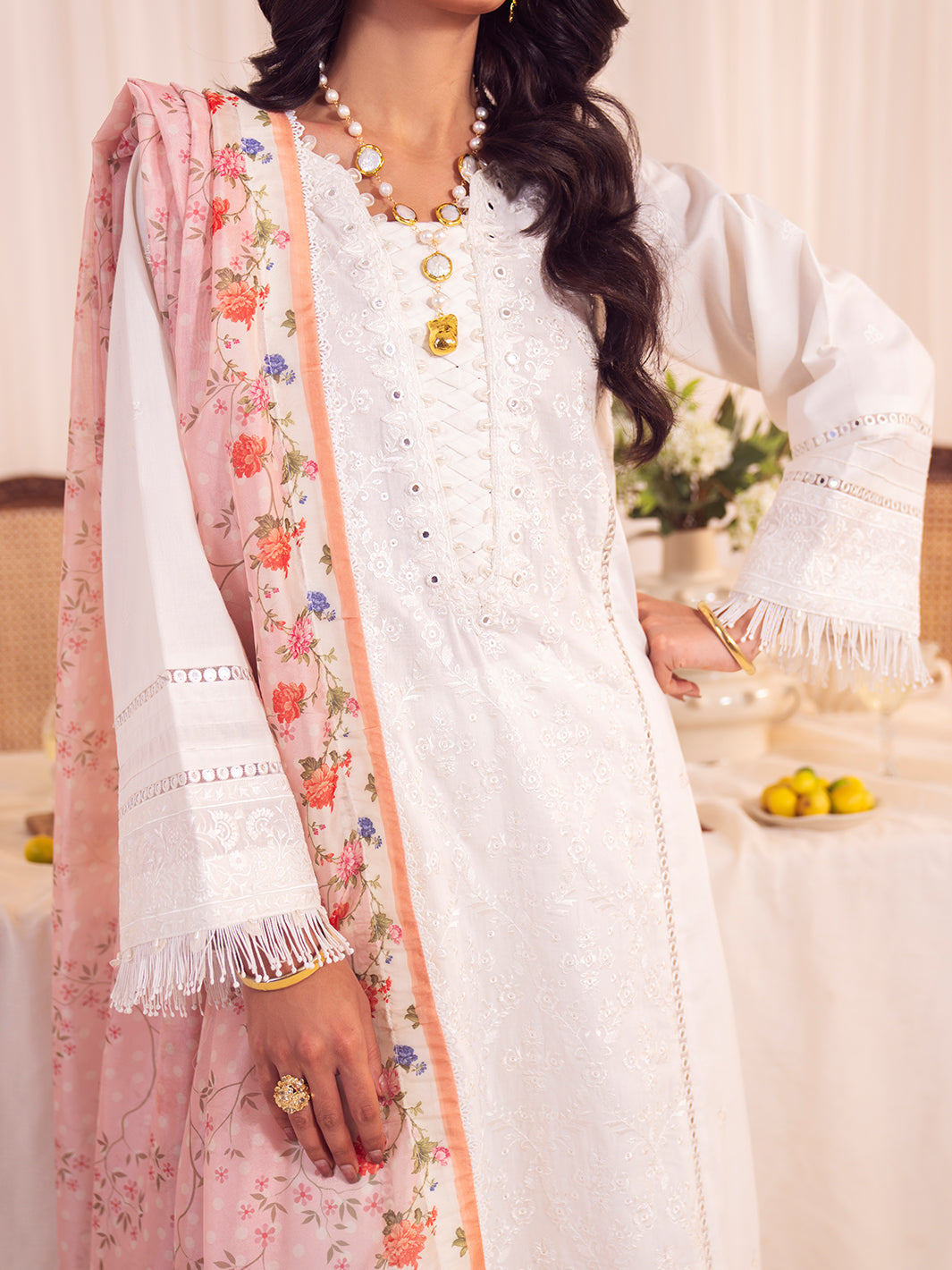 Faiza Faisal | Celine Eid 25 | DARIA M White Lawn