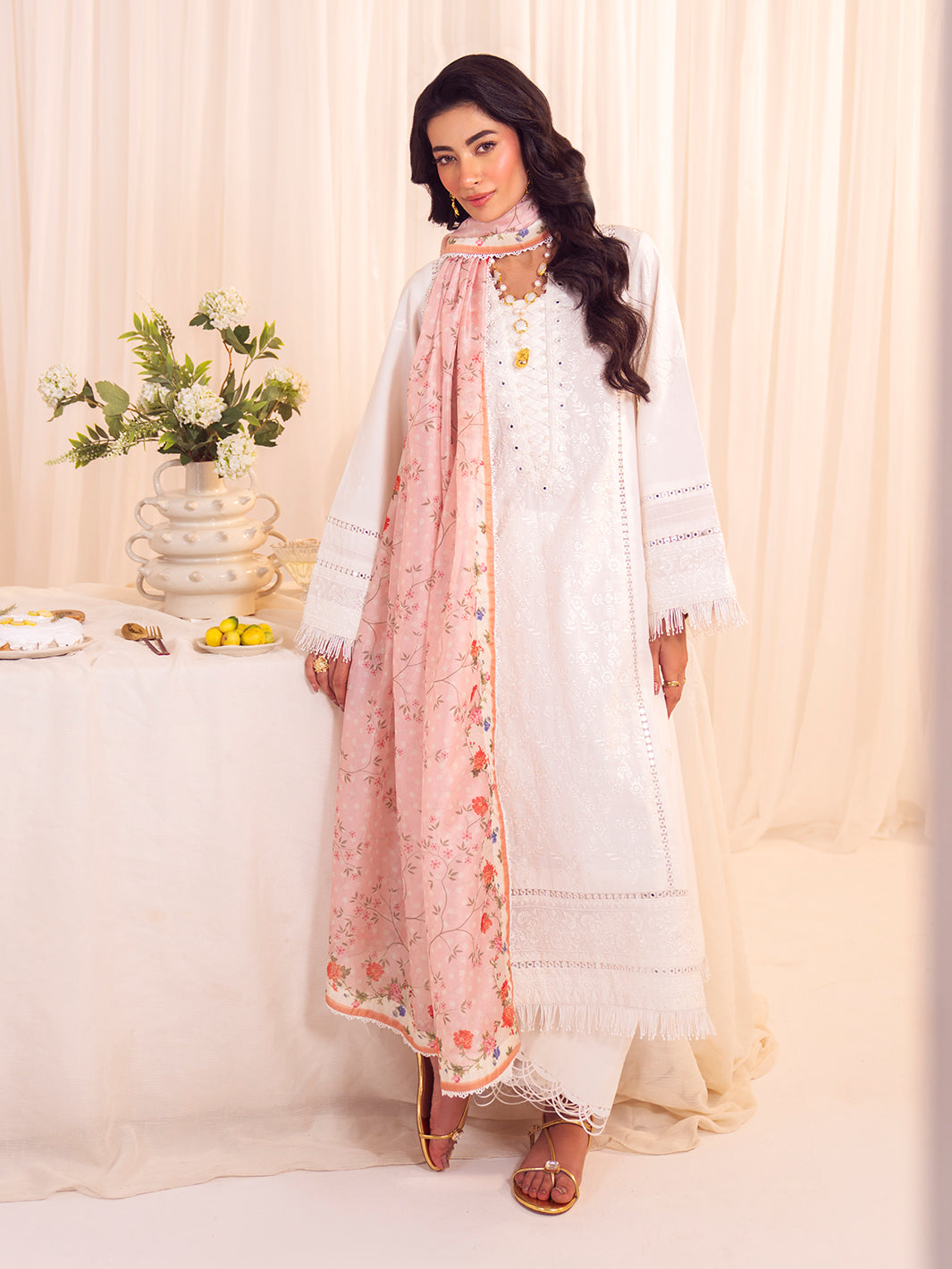 Faiza Faisal | Celine Eid 25 | DARIA XS White Lawn