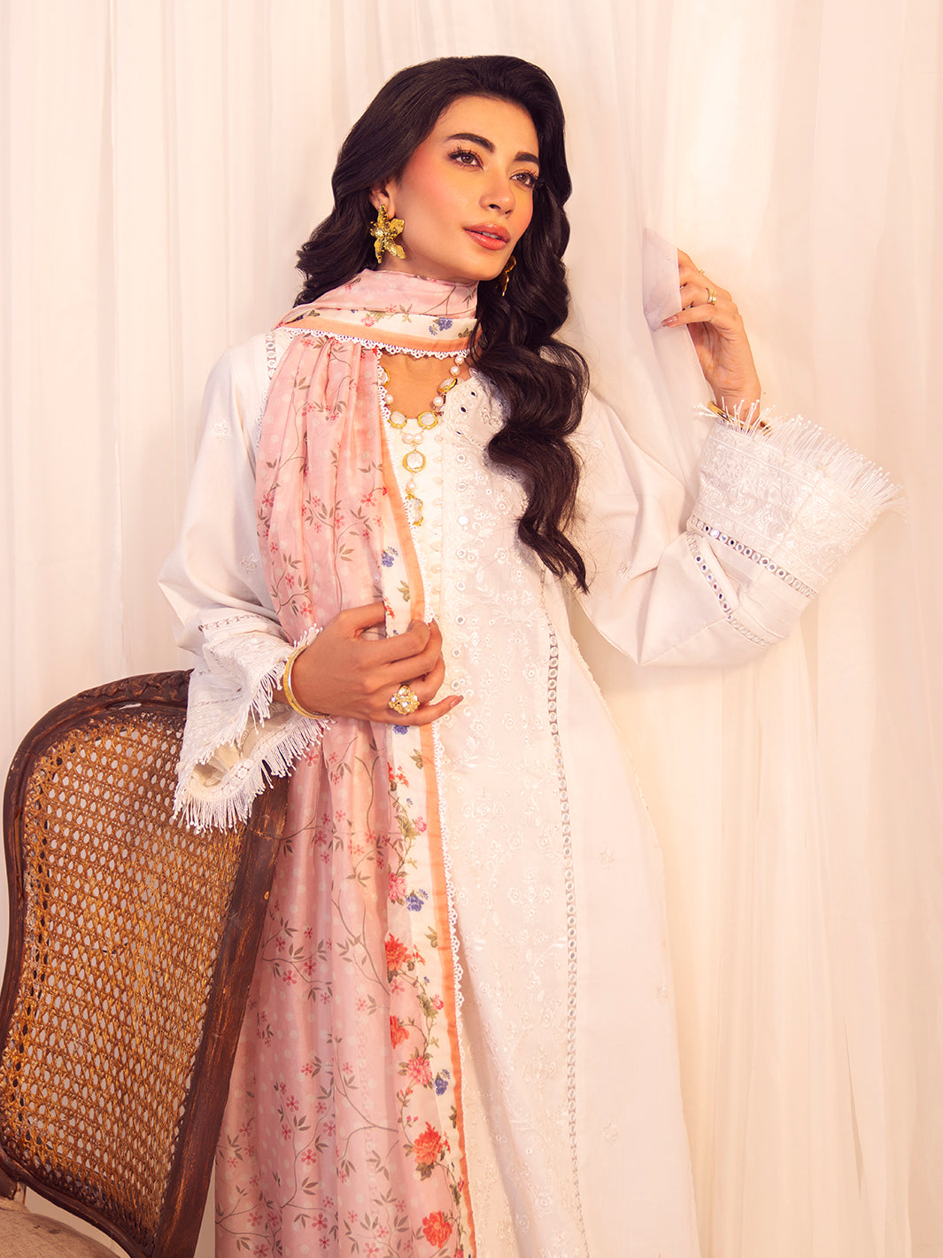 Faiza Faisal | Celine Eid 25 | DARIA XL White Lawn