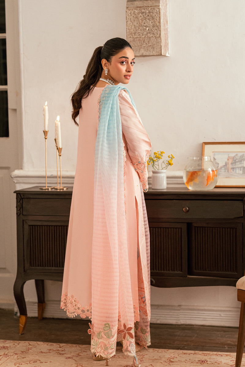Qalamkar | Luxury Lawn Eid Edit | SB-05 Aleeza S Light Pink Lawn