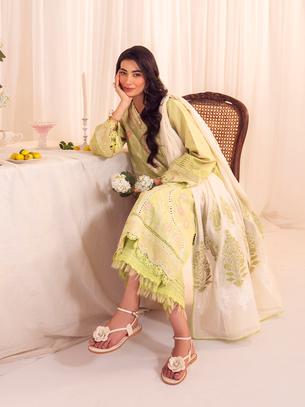 Faiza Faisal | Celine Eid 25 | IRIS XL Mint Green Lawn