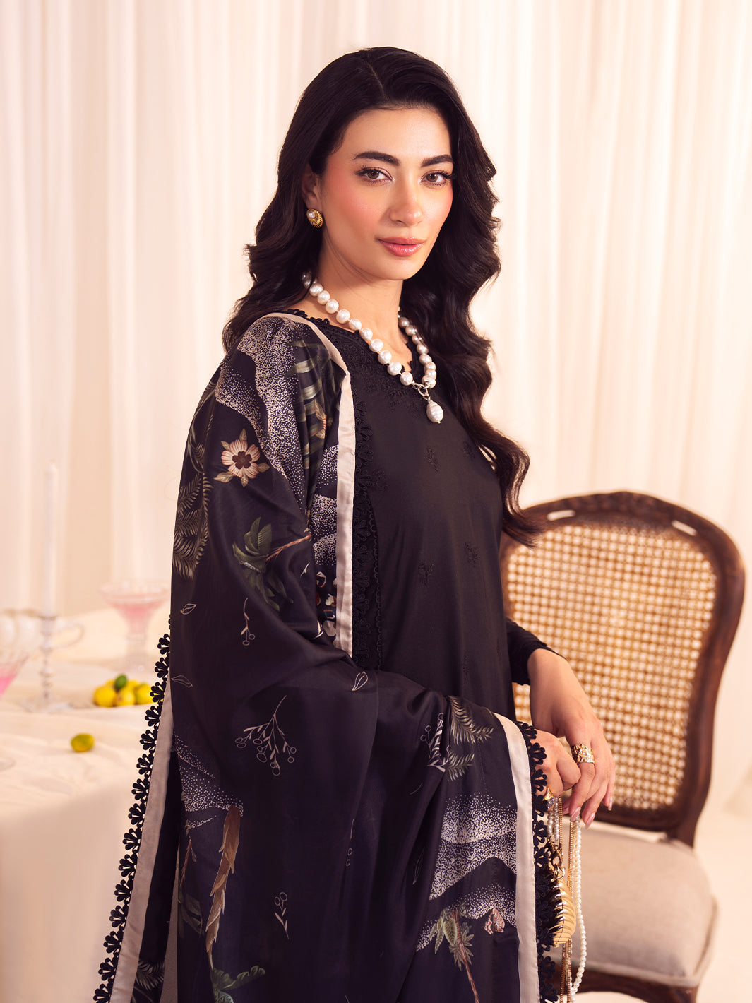 Faiza Faisal | Celine Eid 25 | GRETA M Black Lawn