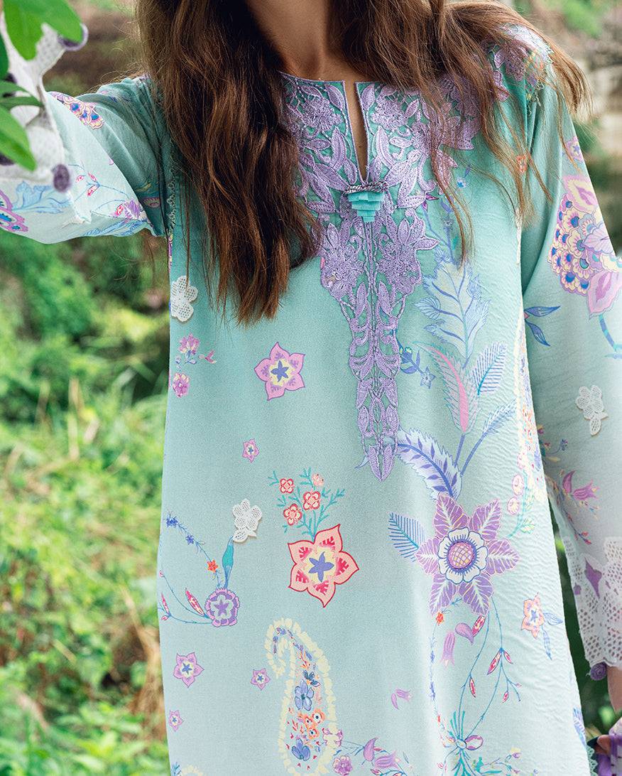 Roheenaz | Garden Veal Printed Lawn 25 | Jazmine Haze. - Pakistani Designer Dress - by Roheenaz | Type: Ladies Clothes - 100% Original at Saira Sultan
