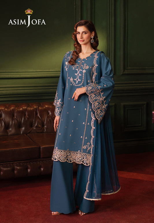 Asim Jofa | Premium Festive | AJPF-10 XS Blue Silk