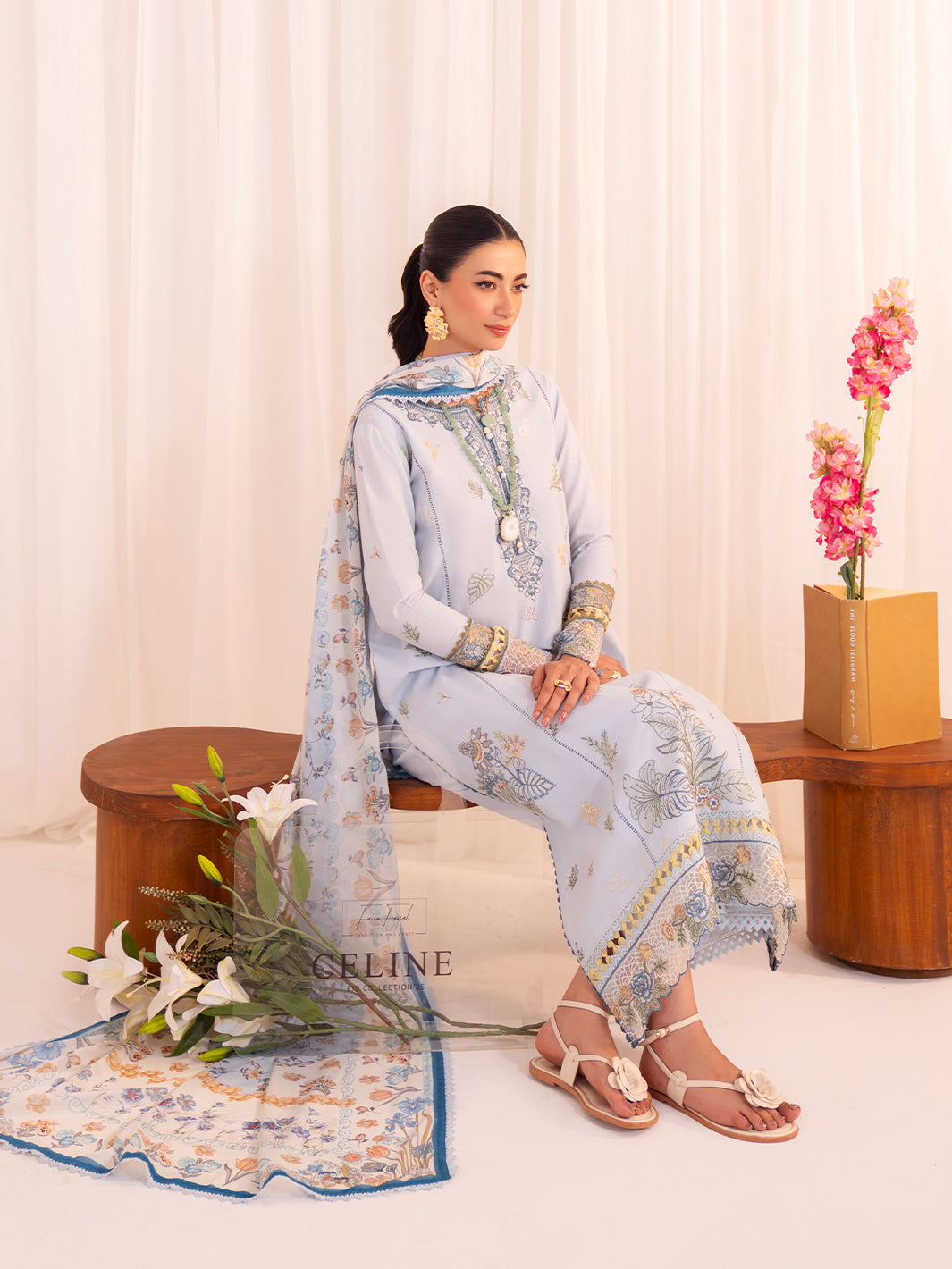Faiza Faisal | Celine Eid 25 | ROMY XL Gray Lawn