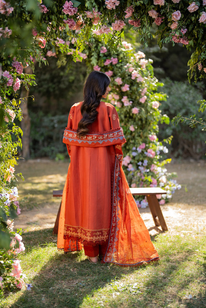 Florent | Chikankari Eid 25 | FLC- 2B S Red Lawn