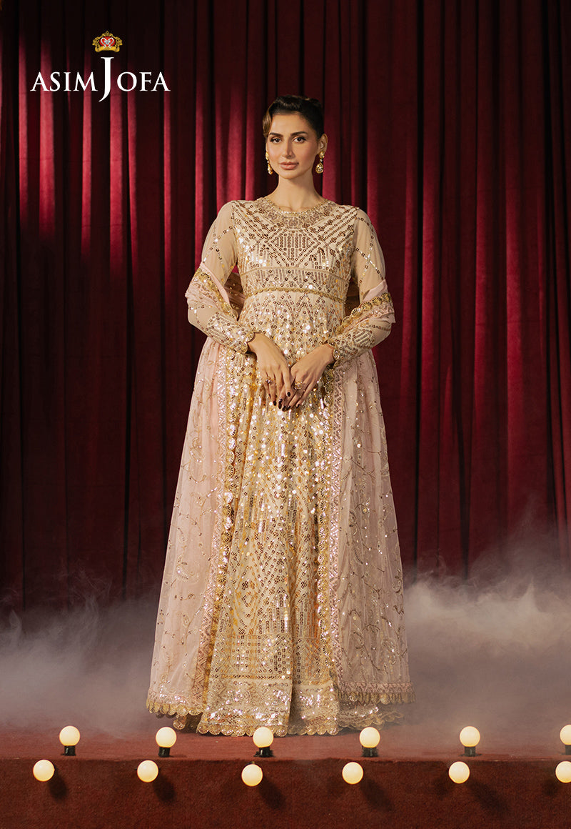 Asim Jofa | Premium Festive | AJPF-18 XL Beige Net