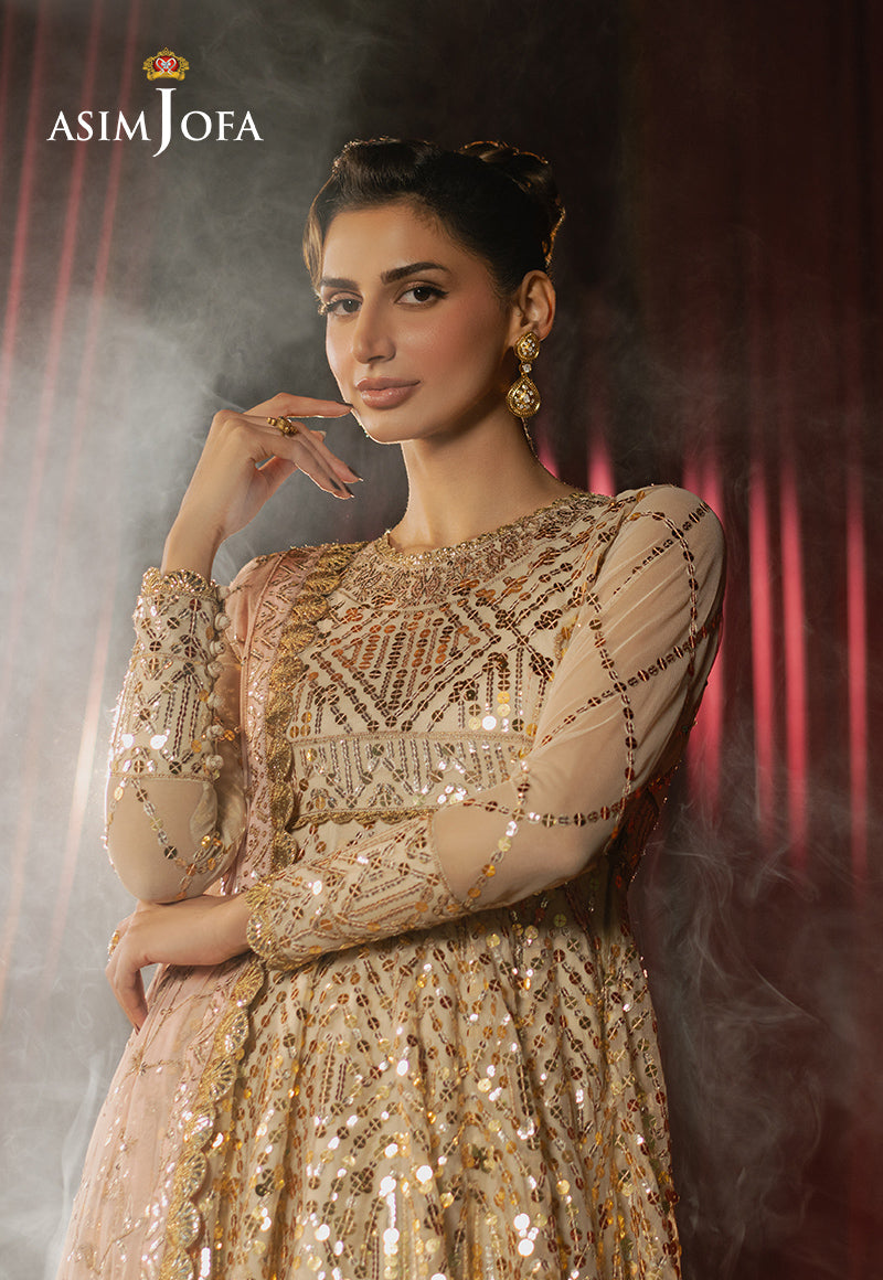 Asim Jofa | Premium Festive | AJPF-18 M Beige Net