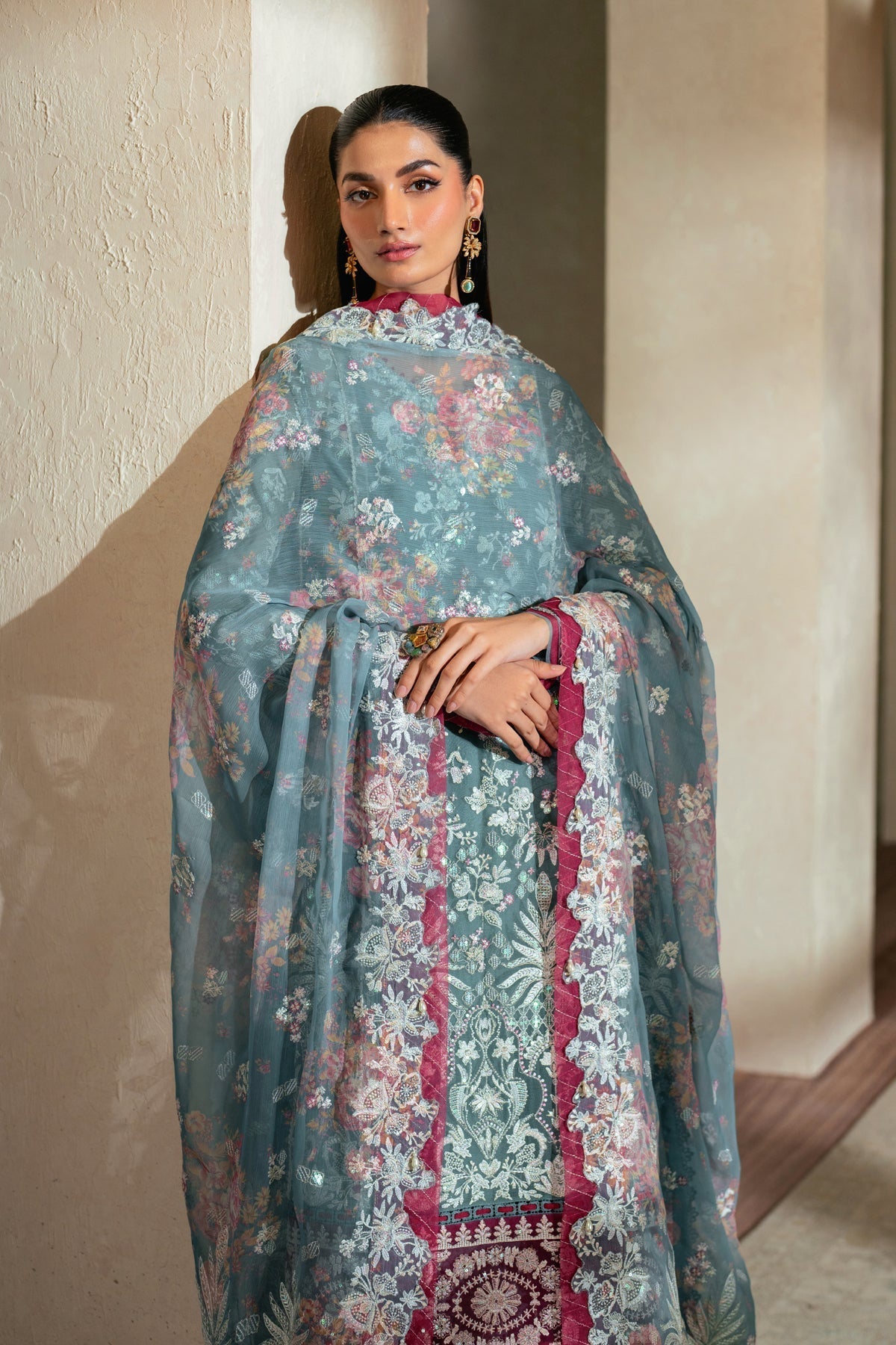 Xenia Formals | Niran Formals | ELYSIA M Pastel Blue Chiffon