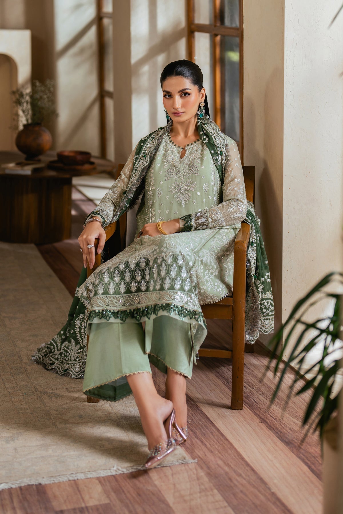 Xenia Formals | Niran Formals | VERDURA L Pastel Mint Chiffon