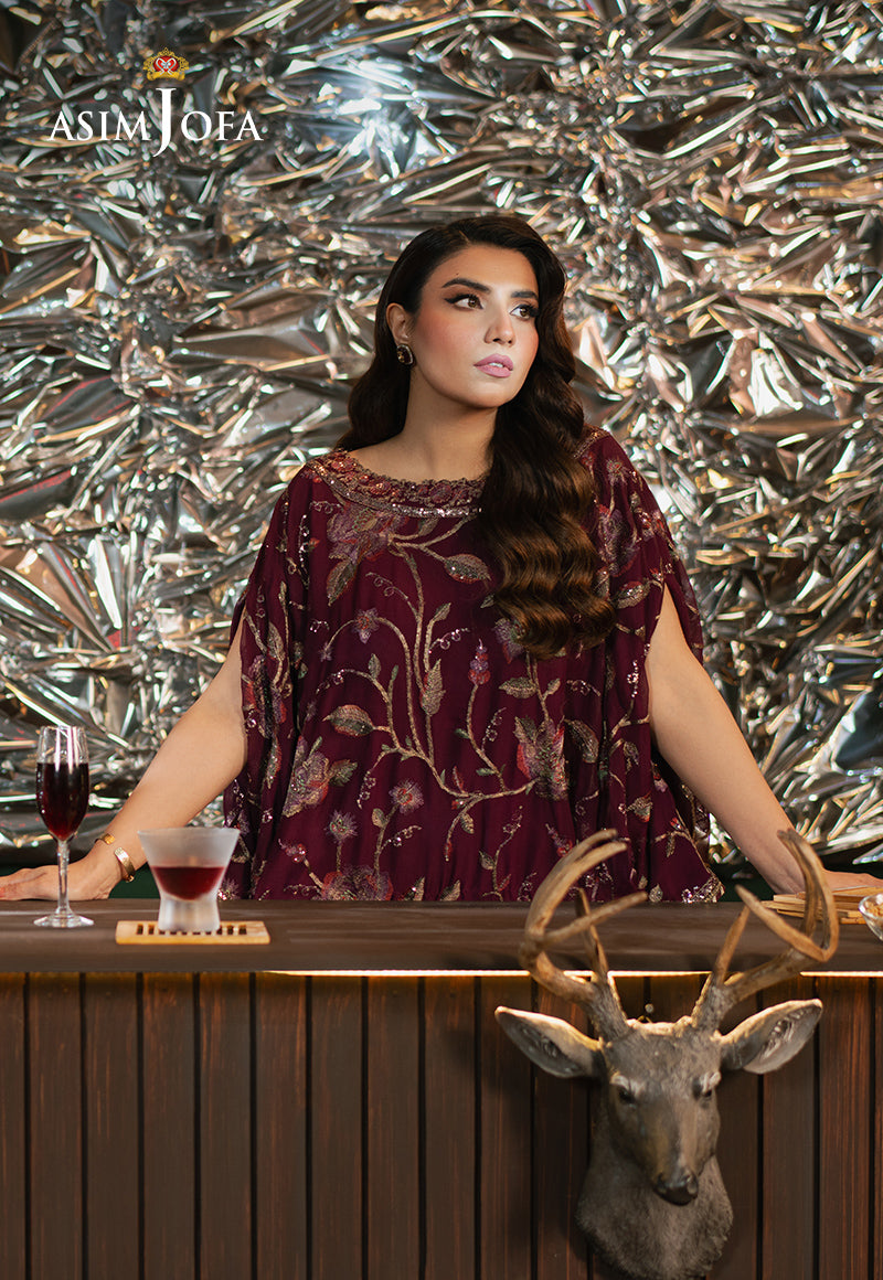 Asim Jofa | Premium Festive | AJPF-04 L Magenta Chiffon