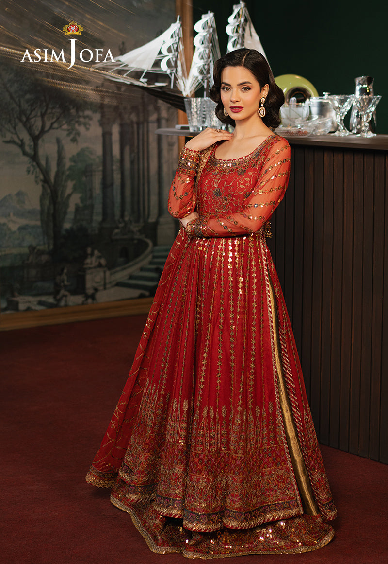 Asim Jofa | Premium Festive | AJPF-32 L Rust Net