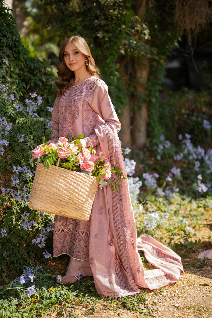 Florent | Chikankari Eid 25 | FLC- 6B XL Brownish Pink Lawn