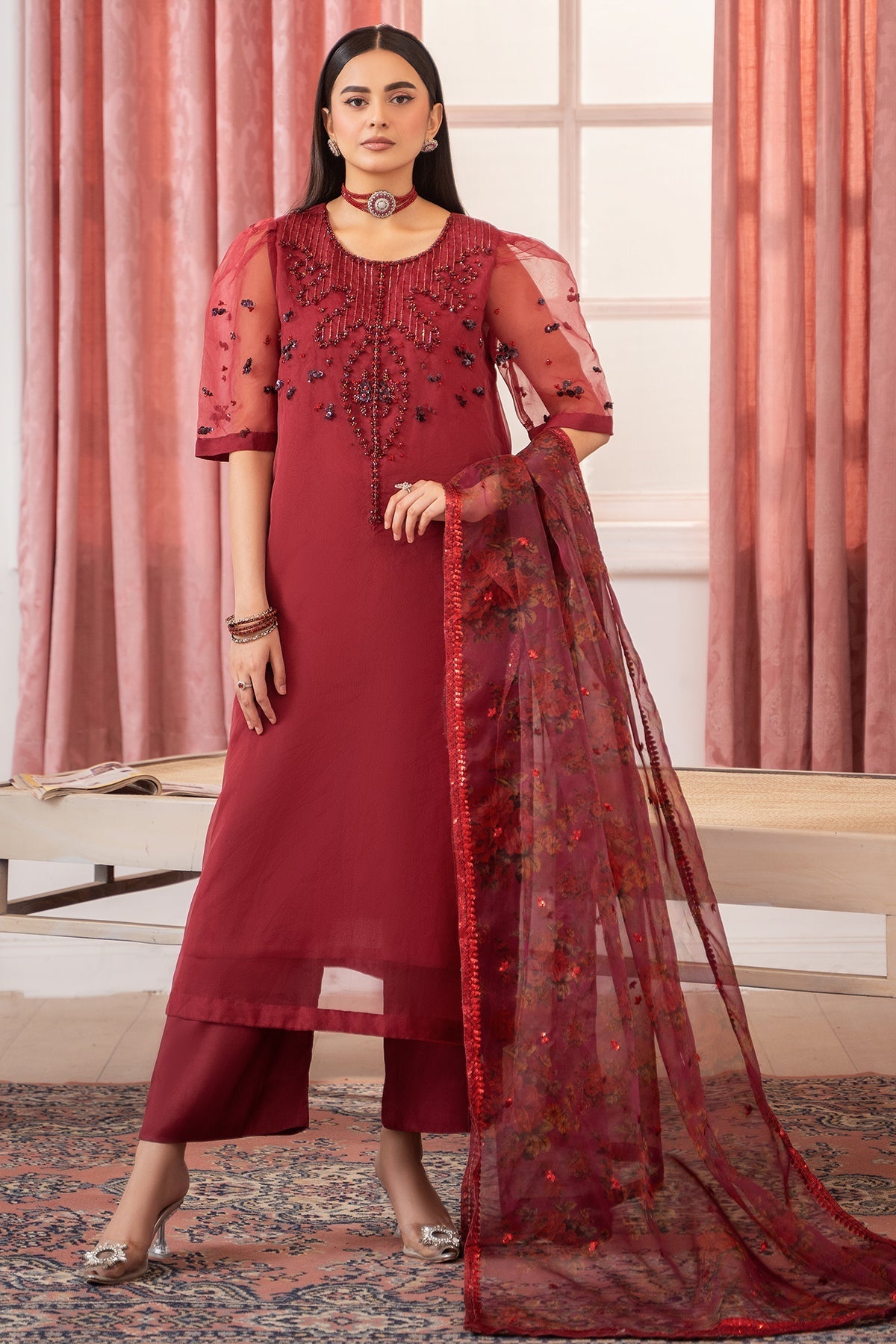 Charizma | Festive Pret | CMA-5-119 R - Pakistani Designer Dress - by Charizma - Type : Ladies Clothes - 100% Original at Saira Sultan