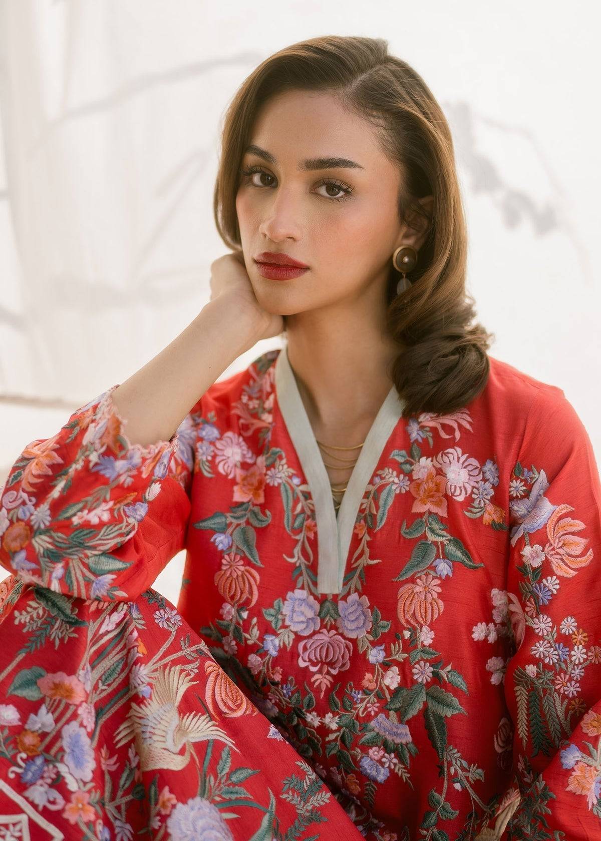Mahgul | Samara Pret | Crimson Sun - Pakistani Designer Dress - by Mahgul | Type: Ladies Clothes - 100% Original at Saira Sultan