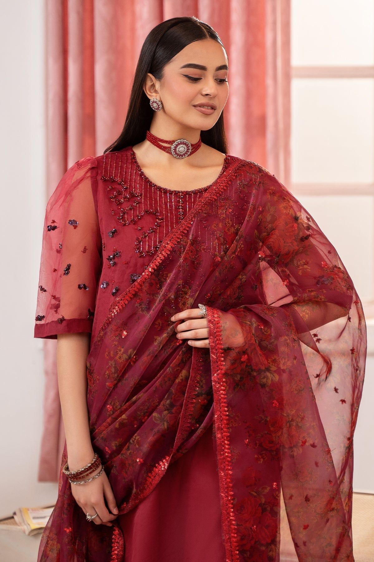 Charizma | Festive Pret | CMA-5-119 R - Pakistani Designer Dress - by Charizma - Type : Ladies Clothes - 100% Original at Saira Sultan