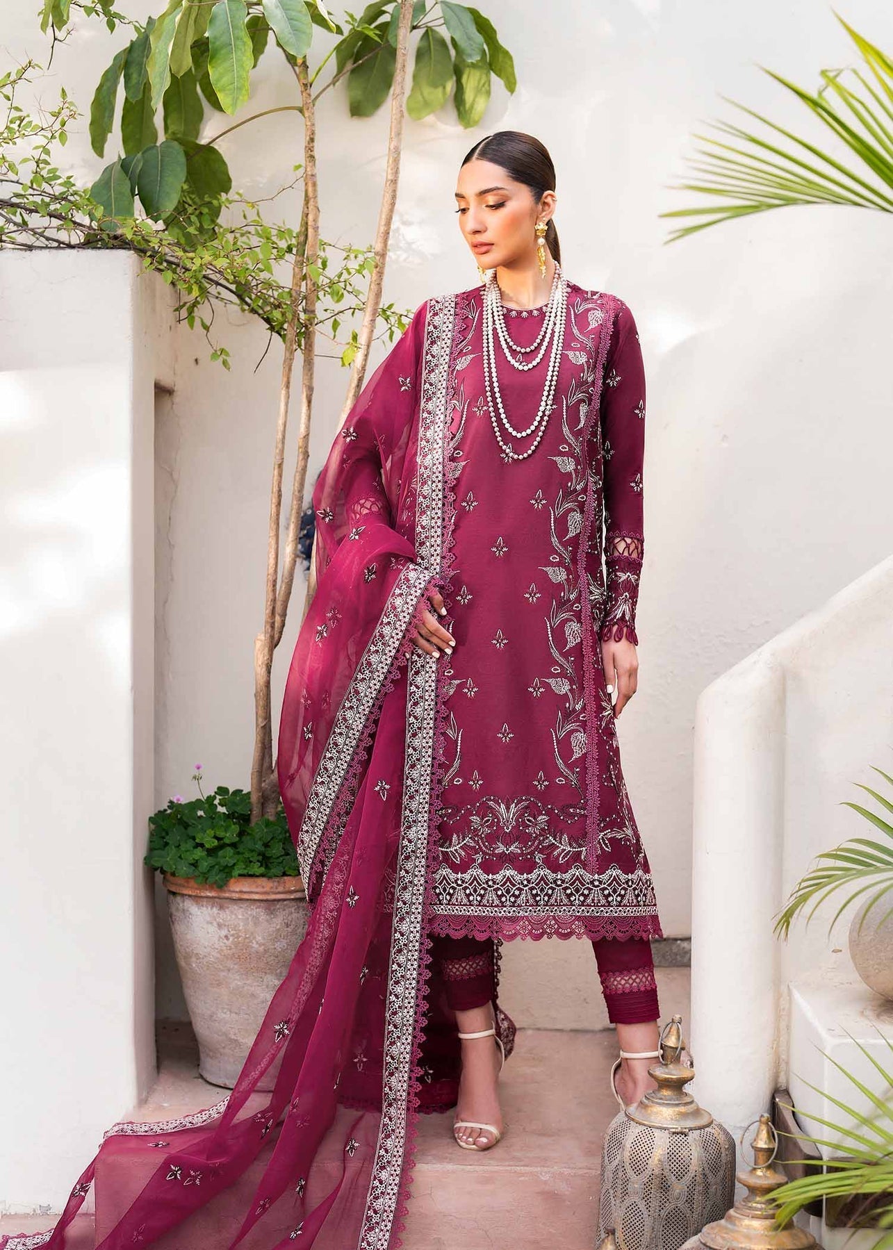 Akbar Aslam | Pret Lawn | PRESTIGE S Berry Lawn