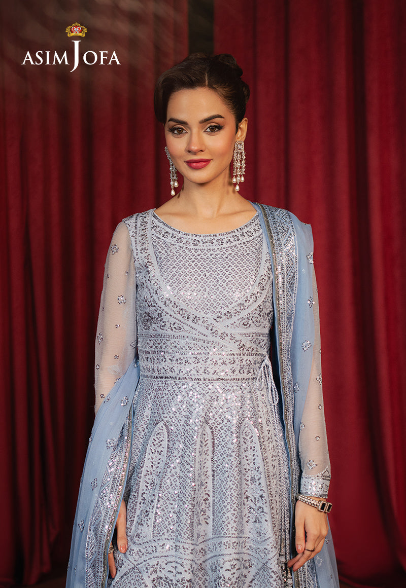 Asim Jofa | Premium Festive | AJPF-28 M Light Blue Chiffon