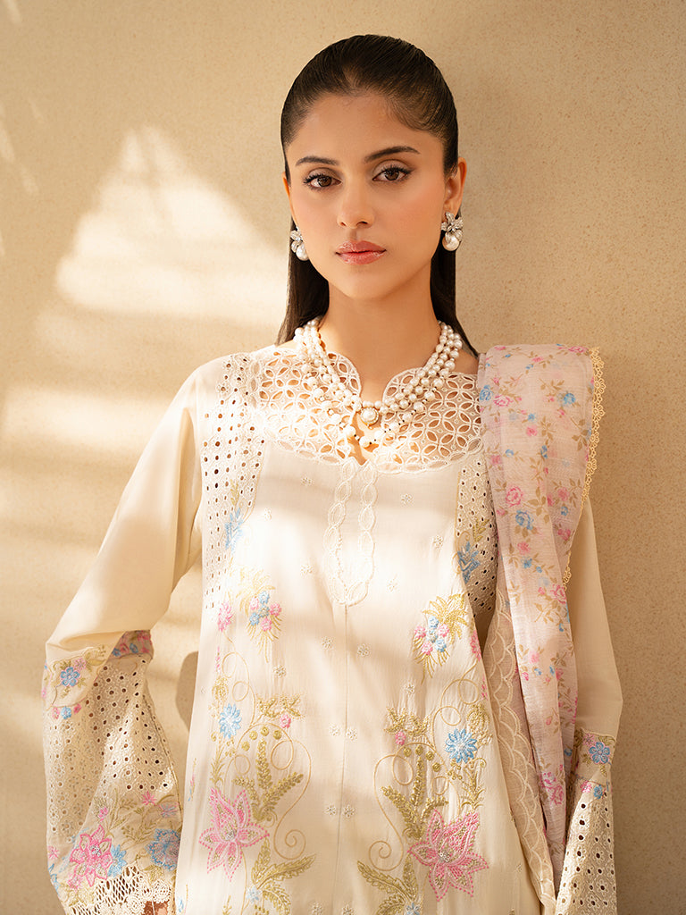 Rajbari | Jahaan Premium Festive Lawn | AIRA (Jahan) 2-A M Ivory Lawn