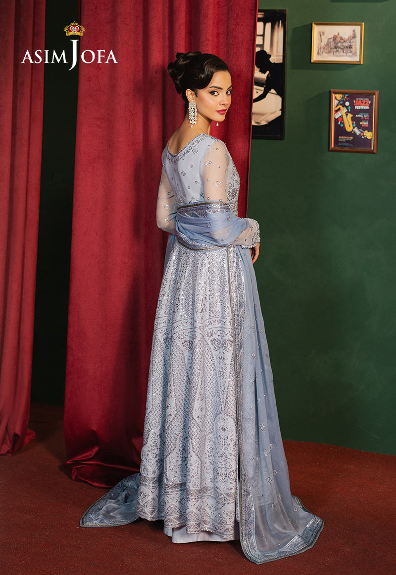 Asim Jofa | Premium Festive | AJPF-28 S Light Blue Chiffon