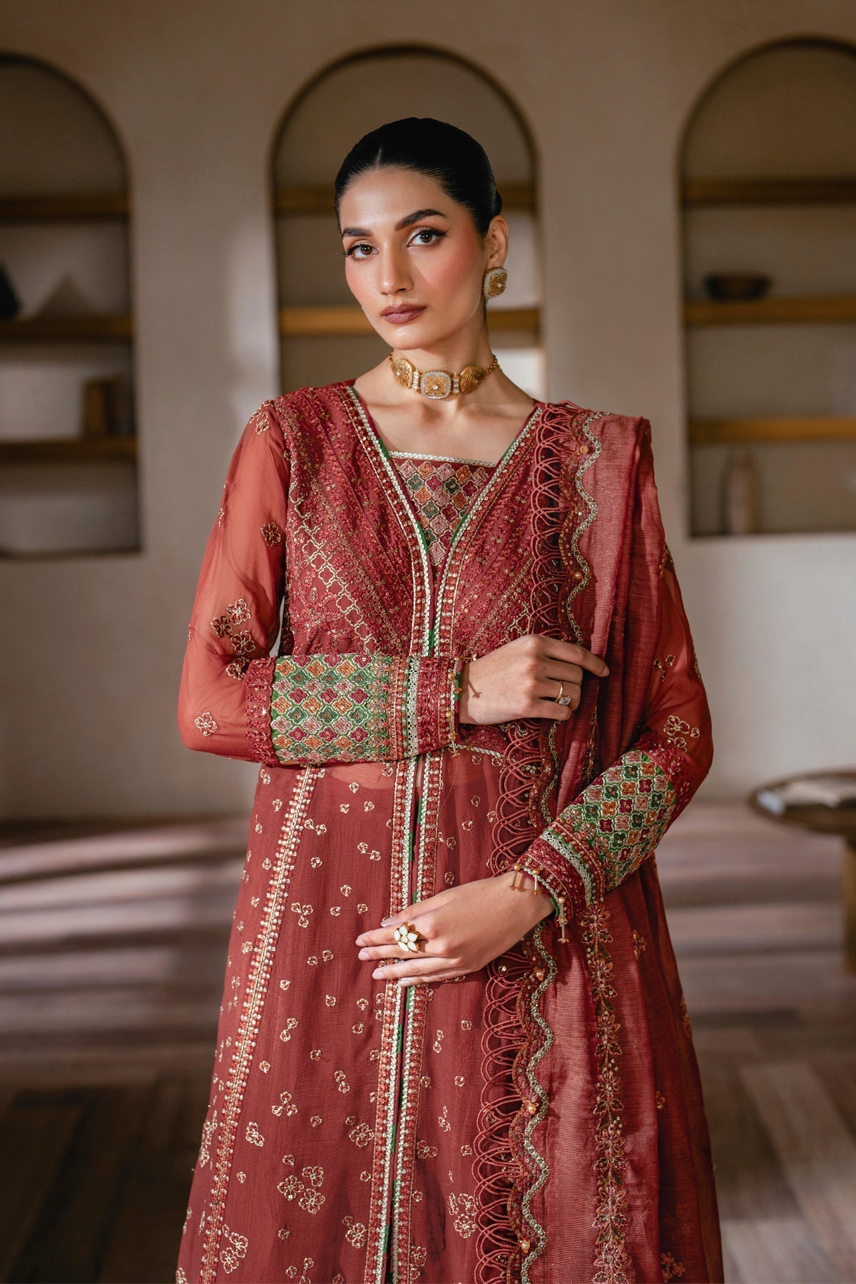 Xenia Formals | Niran Formals | SELENE S Coral Red Gown