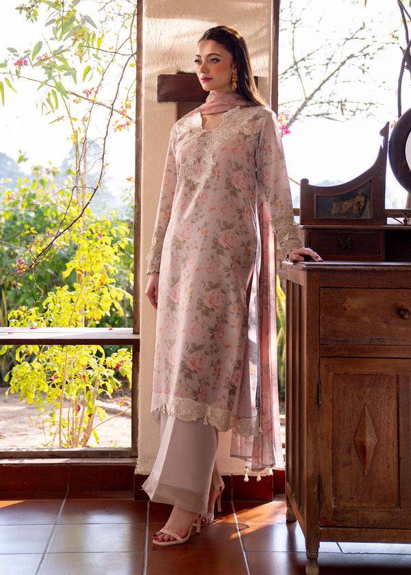 Myeesha | Lamhay Luxury Lawn 25 | Kanwal (Long Shirt) - Pakistani Designer Dress - by Myeesha | Type: Ladies Clothes - 100% Original at Saira Sultan