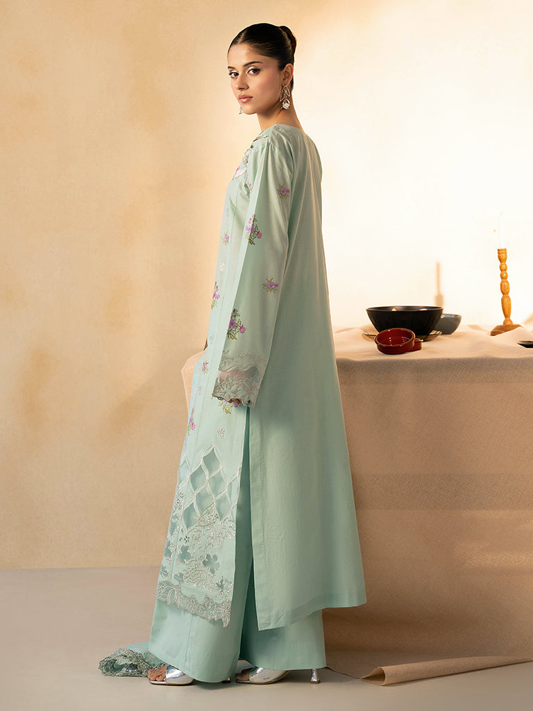 Rajbari | Jahaan Premium Festive Lawn | AALYA (Jahan) 4-A S Ice Blue Lawn