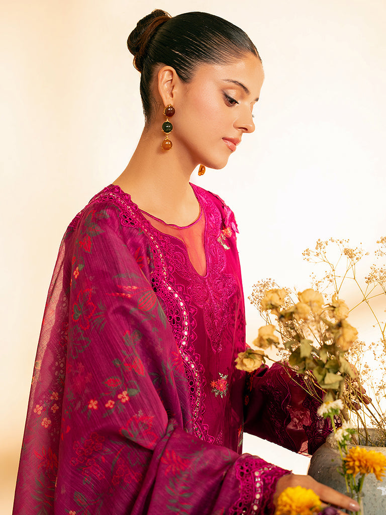 Rajbari | Jahaan Premium Festive Lawn | MAYA (Jahan) 4-B M Berry Lawn
