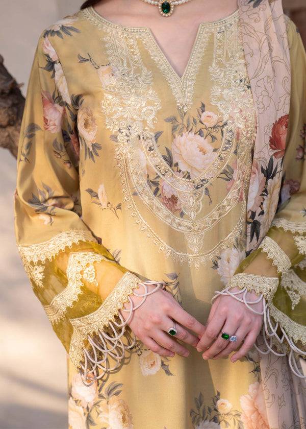 Myeesha | Lamhay Luxury Lawn 25 | Zarnish - Pakistani Designer Dress - by Myeesha | Type: Ladies Clothes - 100% Original at Saira Sultan