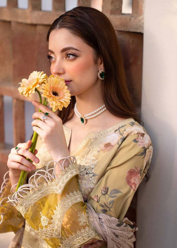 Myeesha | Lamhay Luxury Lawn 25 | Zarnish - Pakistani Designer Dress - by Myeesha | Type: Ladies Clothes - 100% Original at Saira Sultan