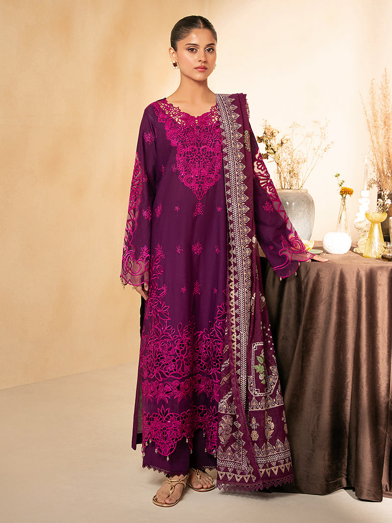 Rajbari | Jahaan Premium Festive Lawn | NORA (Jahan) 6-B XS Magenta Lawn