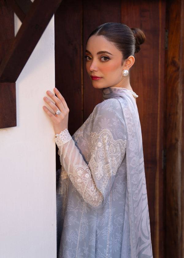 Myeesha | Lamhay Luxury Lawn 25 | Aabroo - Pakistani Designer Dress - by Myeesha | Type: Ladies Clothes - 100% Original at Saira Sultan