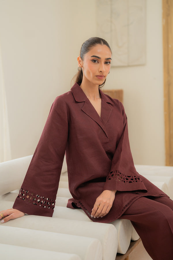 Sahar | Pre Essential Emb Edit | Cherry Noir - Pakistani Designer Dress - by Sahar - Type : Ladies Clothes - 100% Original at Saira Sultan
