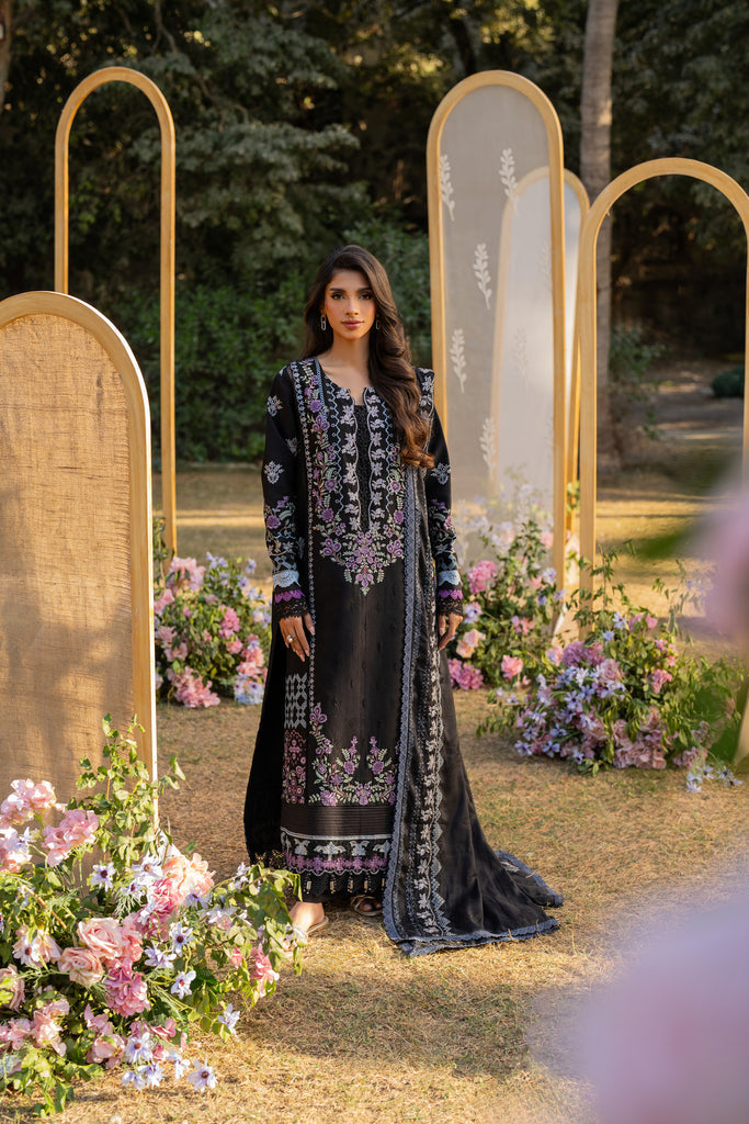 Florent | Chikankari Eid 25 | FLC- 2A XS Black Lawn