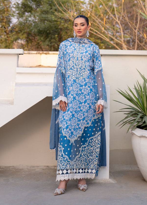 Myeesha | Lamhay Luxury Lawn 25 | Zarposh - Pakistani Designer Dress - by Myeesha | Type: Ladies Clothes - 100% Original at Saira Sultan
