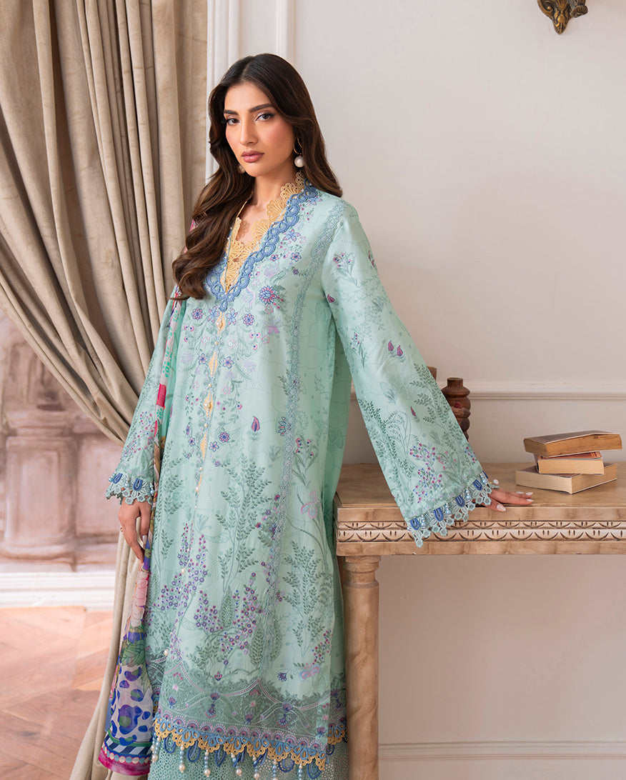 Roheenaz | Aezel Embroidered Cambric | Avira - Pakistani Designer Dress - by Roheenaz - Type : Ladies Clothes - 100% Original at Saira Sultan