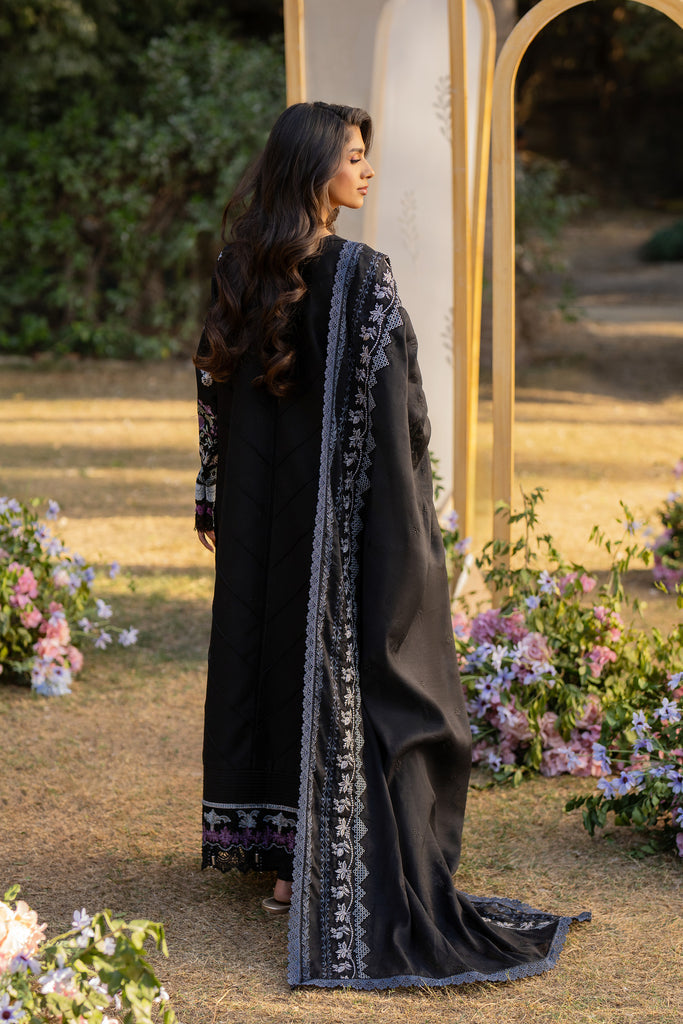 Florent | Chikankari Eid 25 | FLC- 2A S Black Lawn