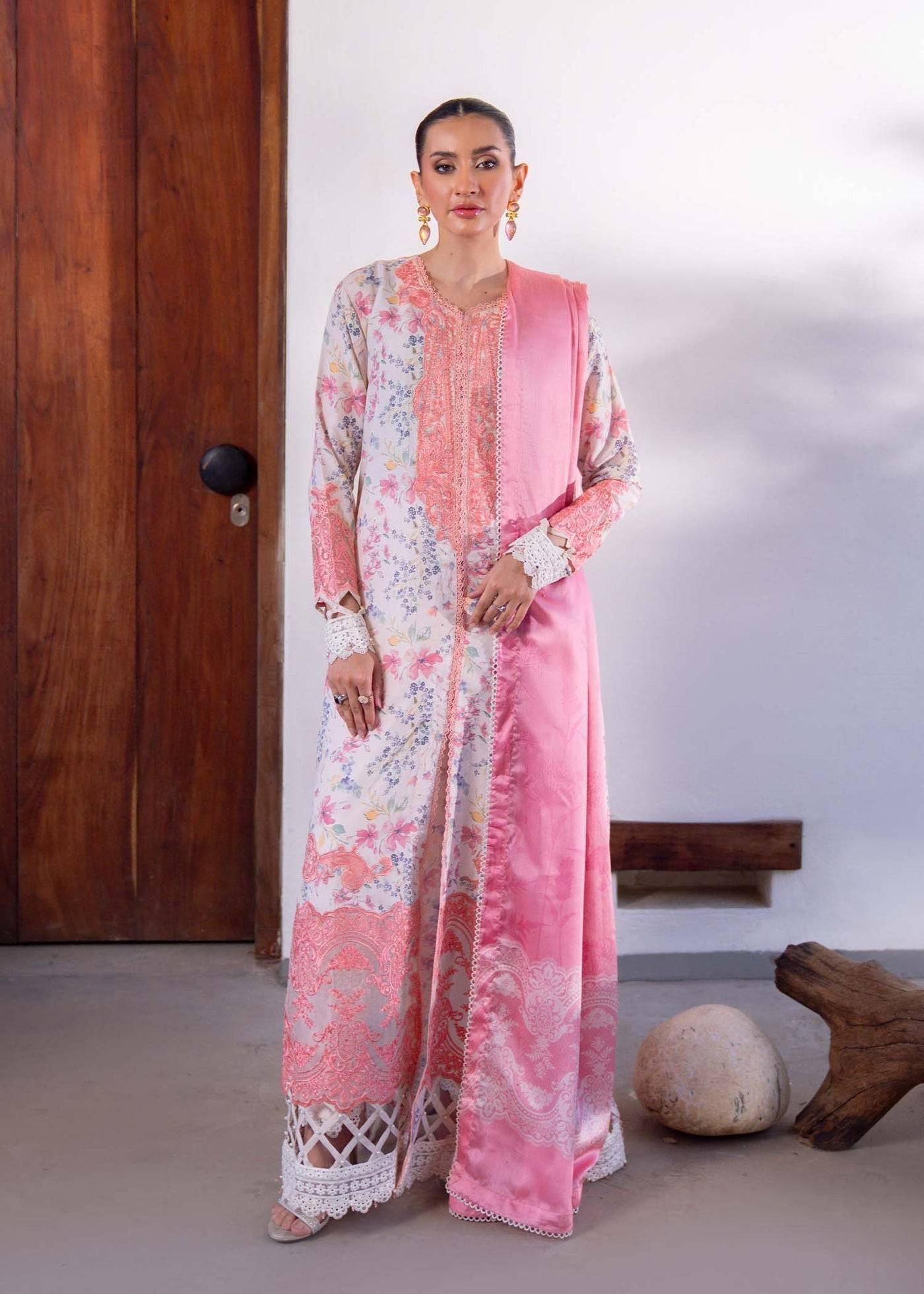 Myeesha | Lamhay Luxury Lawn 25 | Nazneen - Pakistani Designer Dress - by Myeesha | Type: Ladies Clothes - 100% Original at Saira Sultan