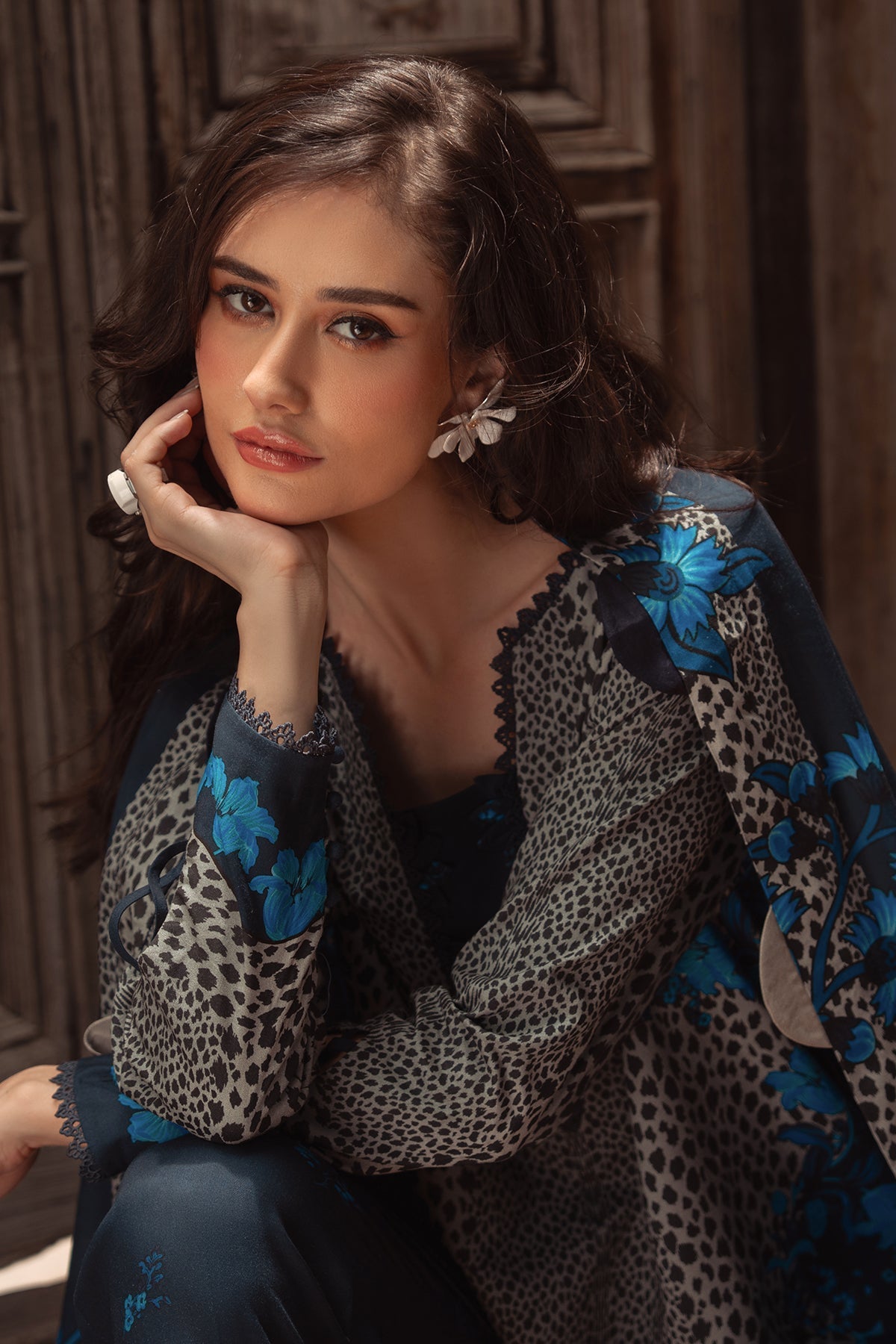 Charizma | C Prints Winter 25 | 3-PC Unstitched Printed Linen Collection CPW5-02 - Pakistani Designer Dress - by Charizma - Type : Ladies Clothes - 100% Original at Saira Sultan