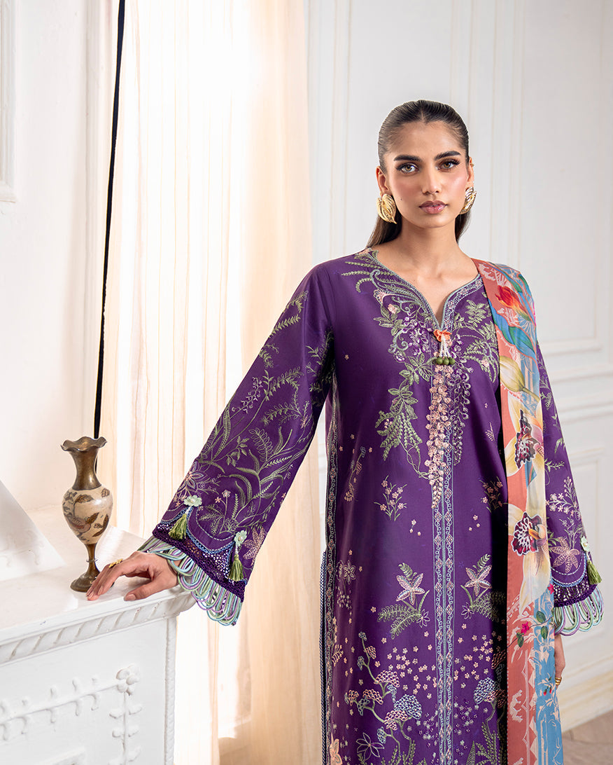Roheenaz | Aezel Embroidered Cambric | Emaan - Pakistani Designer Dress - by Roheenaz - Type : Ladies Clothes - 100% Original at Saira Sultan