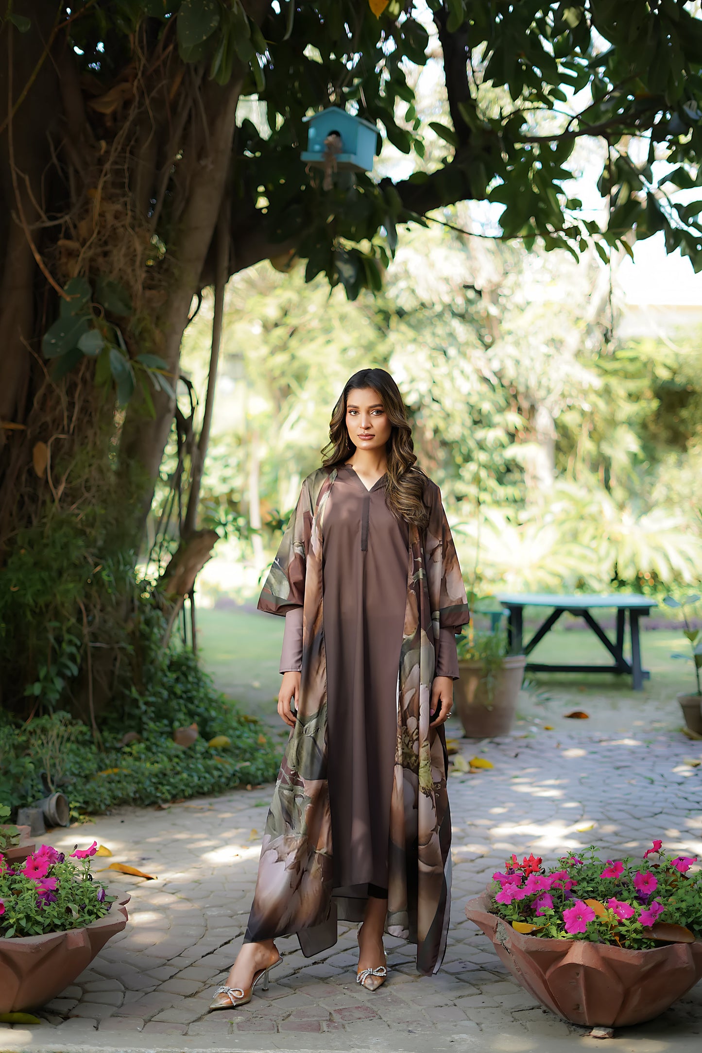 Erum Khan | Nue 25 | Enchanted Forest M Deep Chocolate Grip Silk